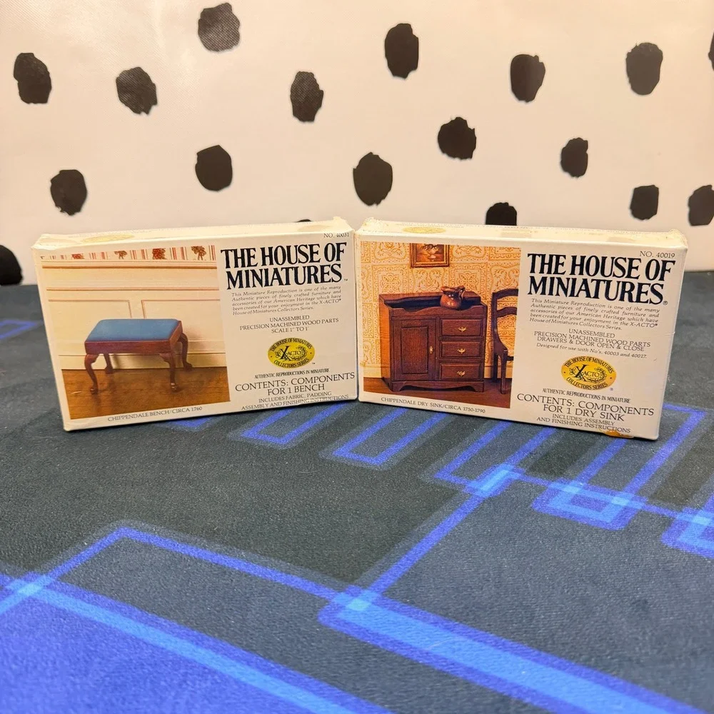 House of Miniatures X-Acto Furniture Kit Lot 40010 40019 40031 40035 Sealed 1:12